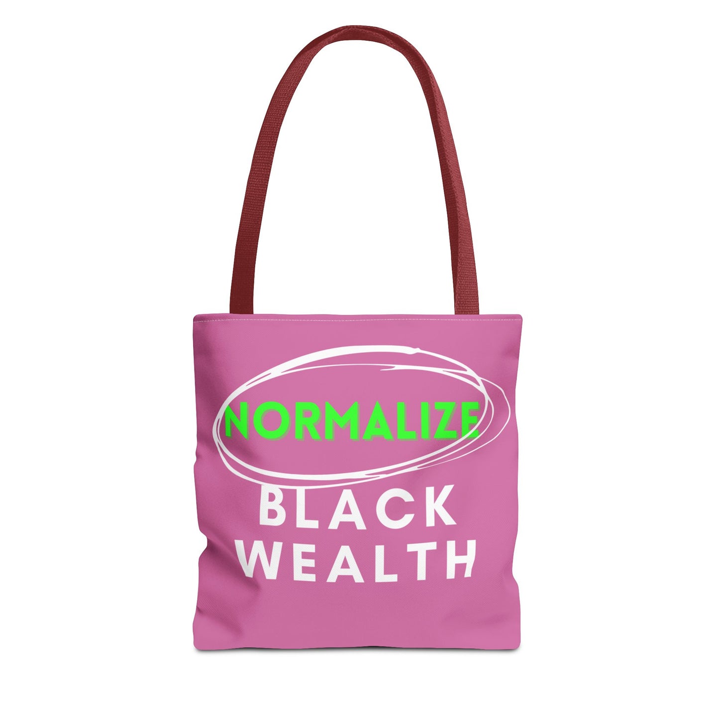 Normalize Black Wealth Tote Bag - Empowering Pink Eco-Friendly Carrier