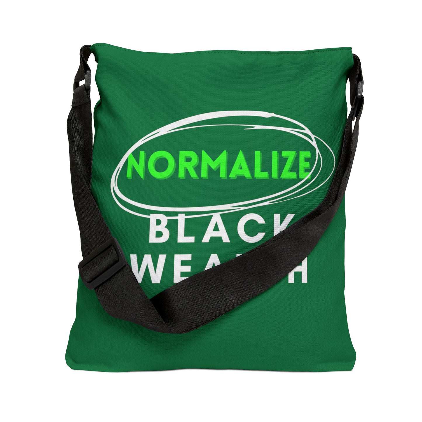 Dark Green Adjustable Tote Bag