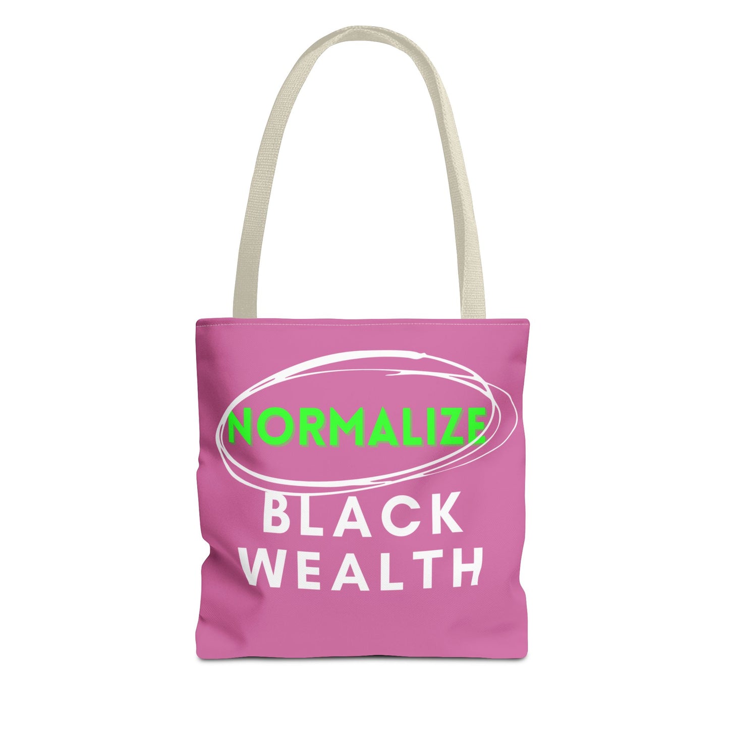 Normalize Black Wealth Tote Bag - Empowering Pink Eco-Friendly Carrier