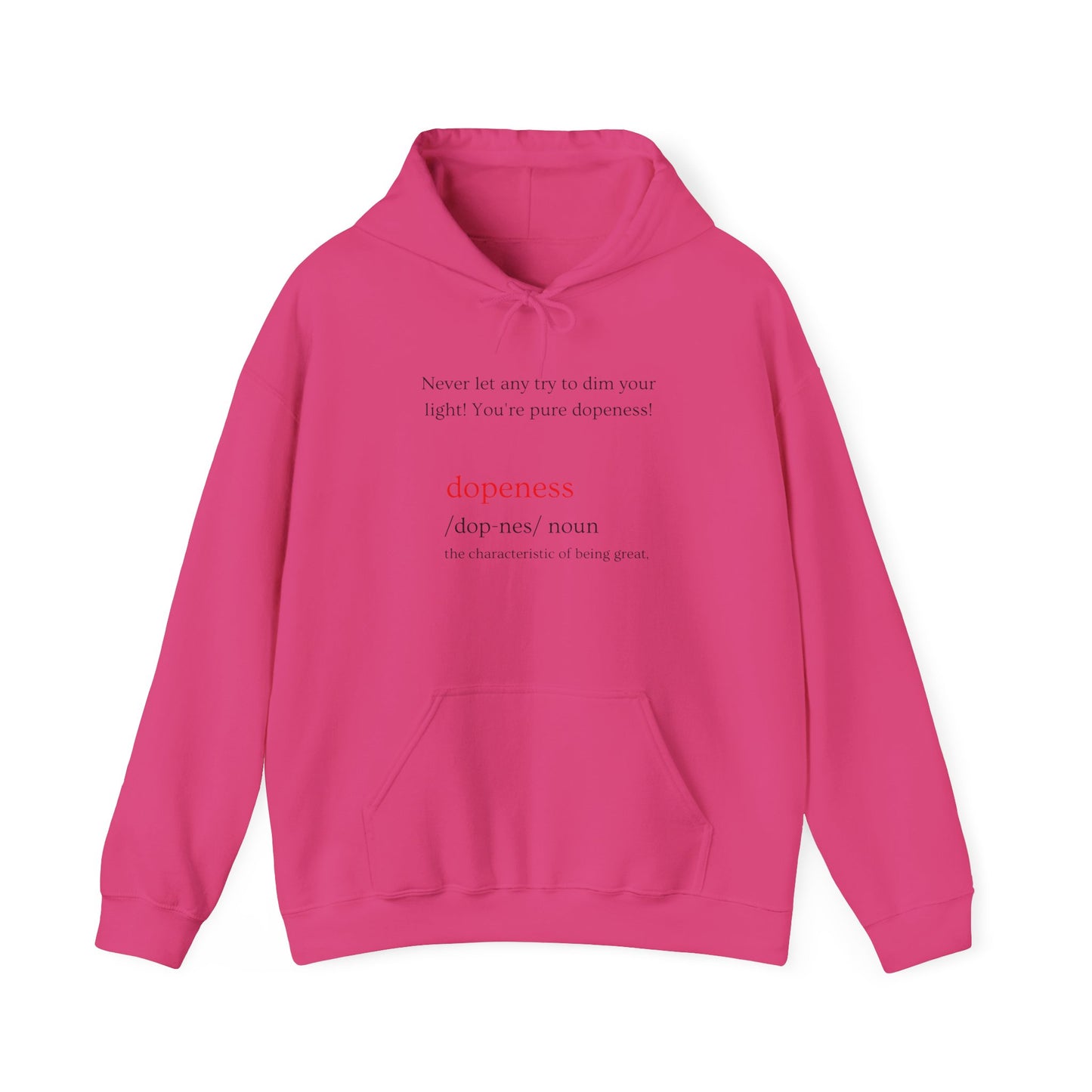 Dopeness Unisex Hooded Sweatshirt - 'Dopeness' Definition Graphic