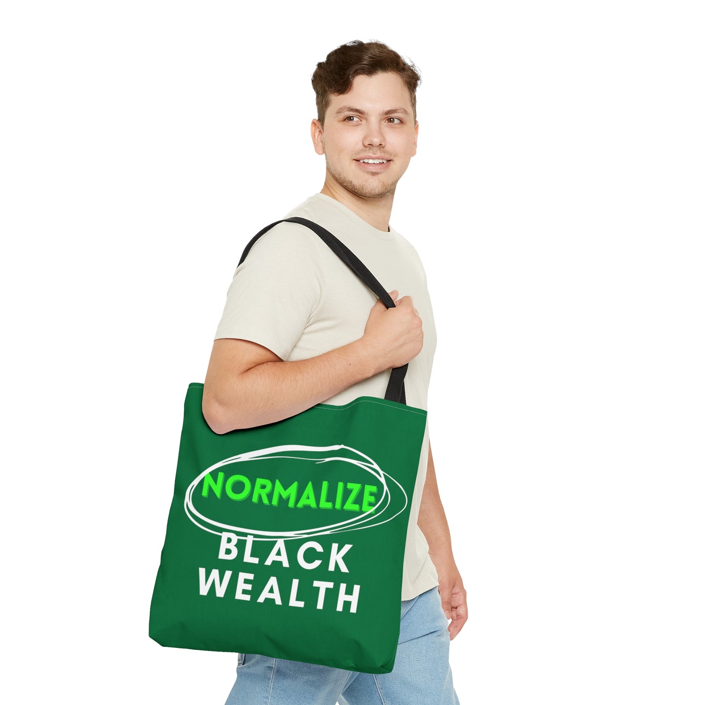 Dark Green NBW Tote Bag w/white logo