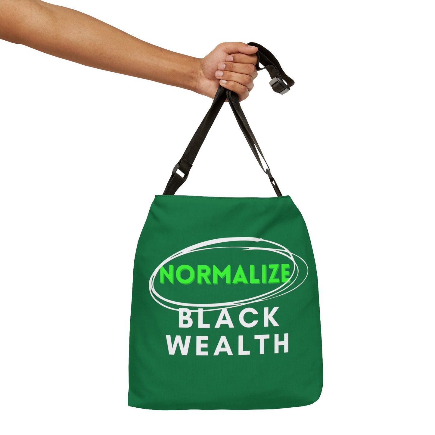 Dark Green Adjustable Tote Bag