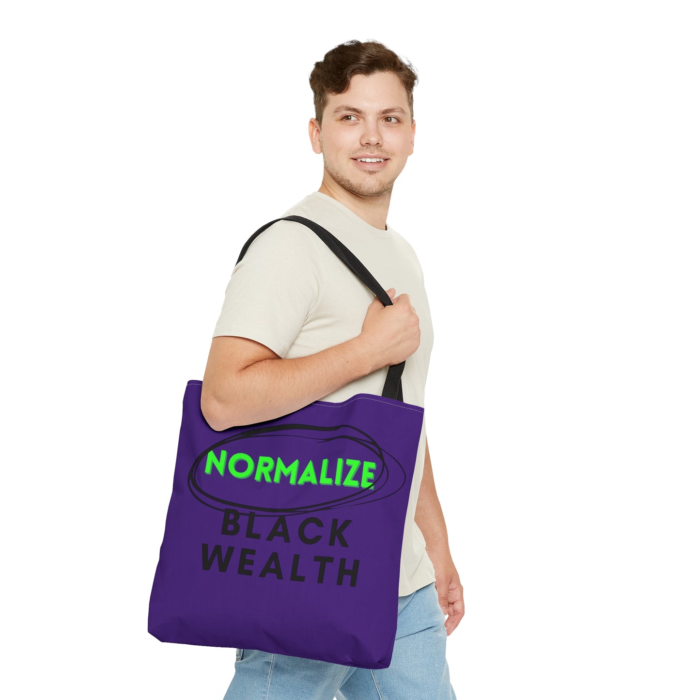 Purple and Black NBW Tote Bag