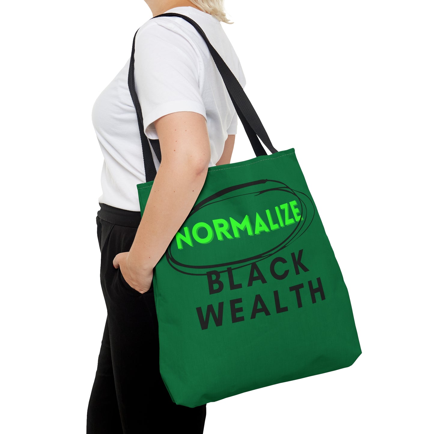 Dark Green and Black NBW Tote Bag