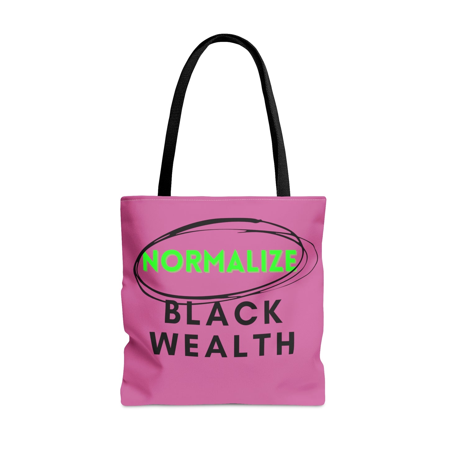 Light Pink and Black NBW Tote Bag