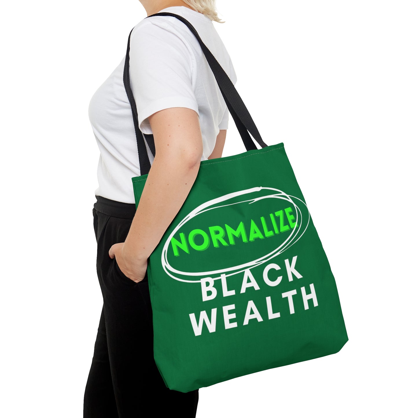 Dark Green NBW Tote Bag w/white logo