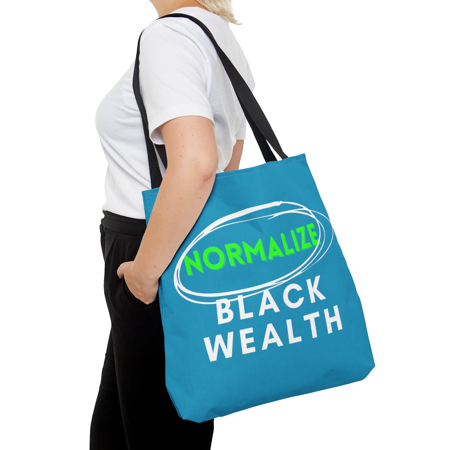 Turquoise NBW Tote Bag w/white logo