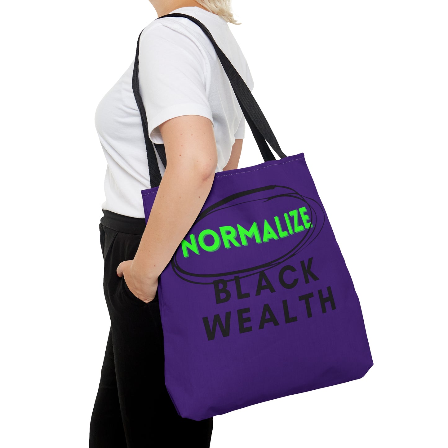 Purple and Black NBW Tote Bag