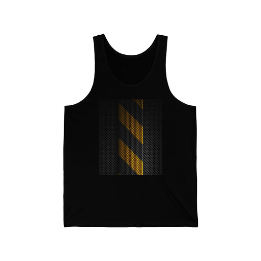 Caution Stripes Unisex Jersey Tank