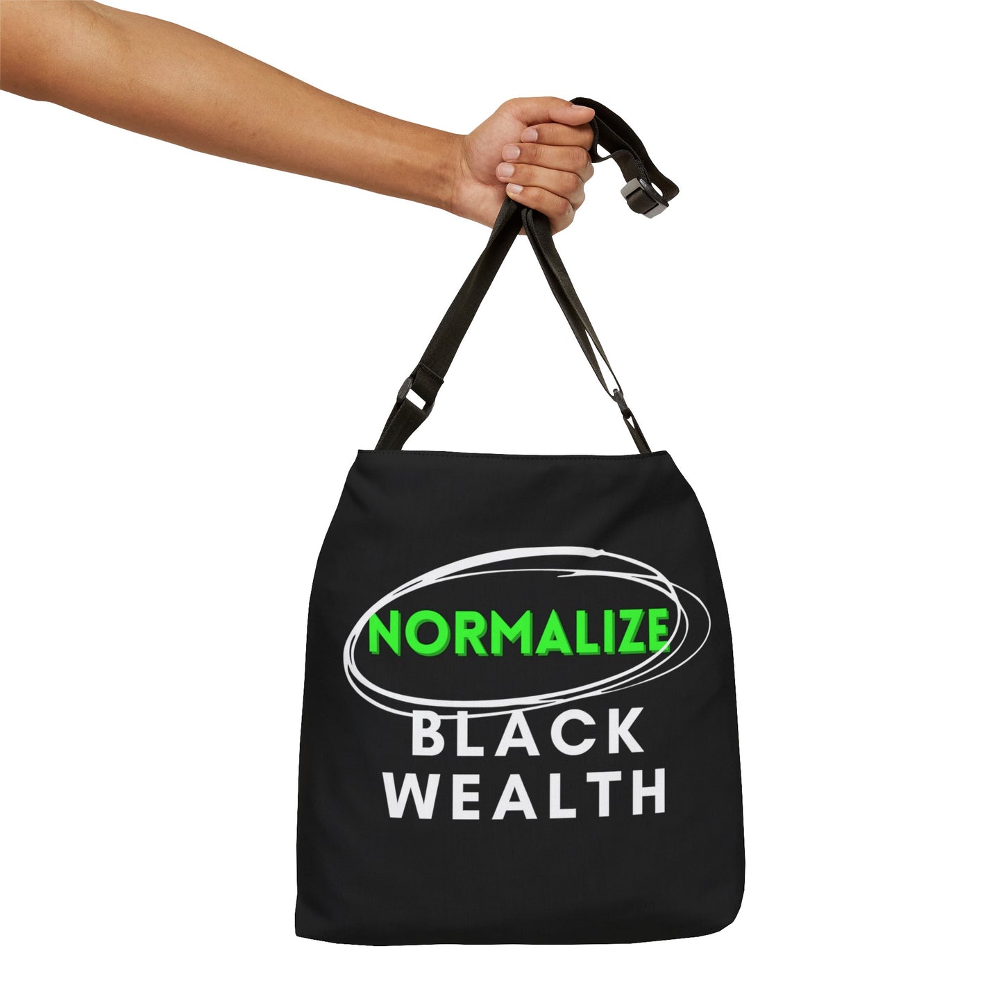 Black Adjustable Tote Bag