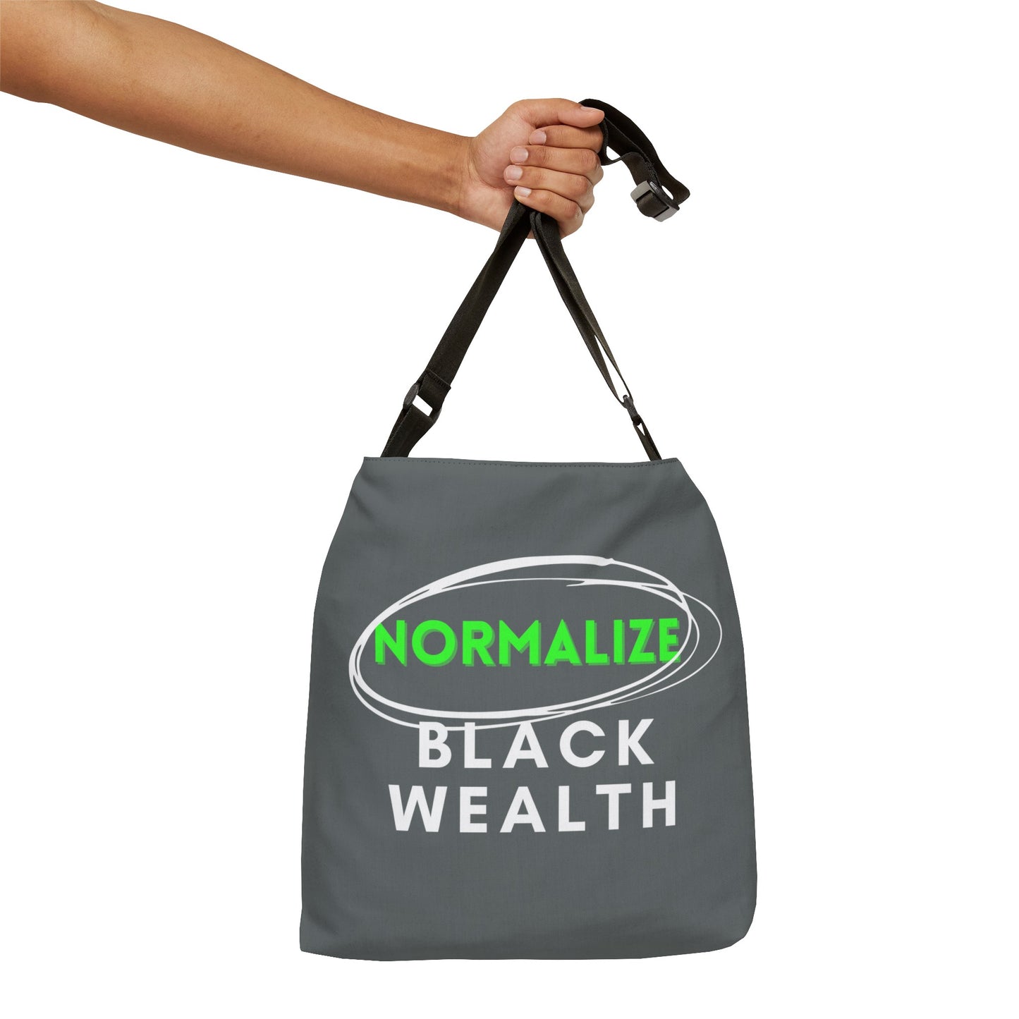 Dark Gray Adjustable Tote Bag