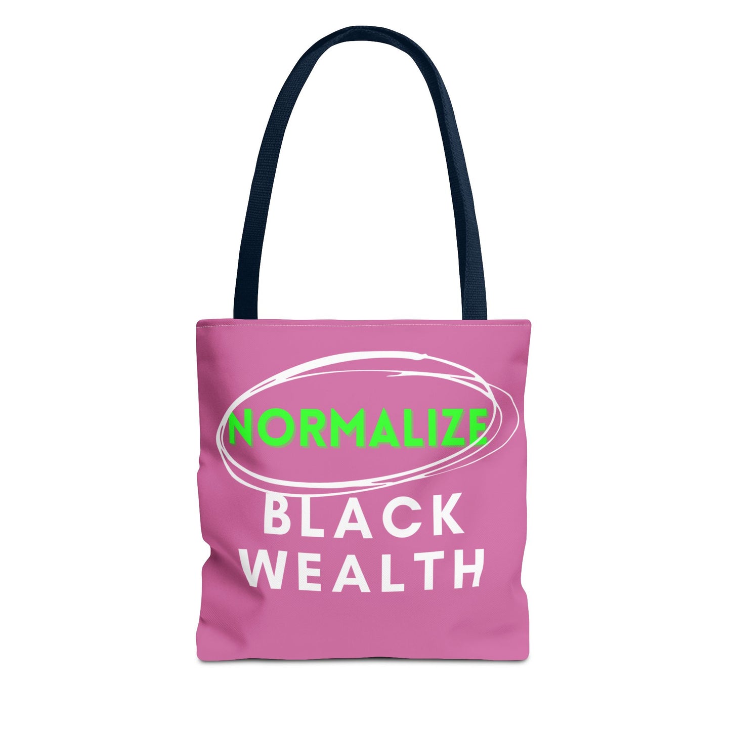Normalize Black Wealth Tote Bag - Empowering Pink Eco-Friendly Carrier