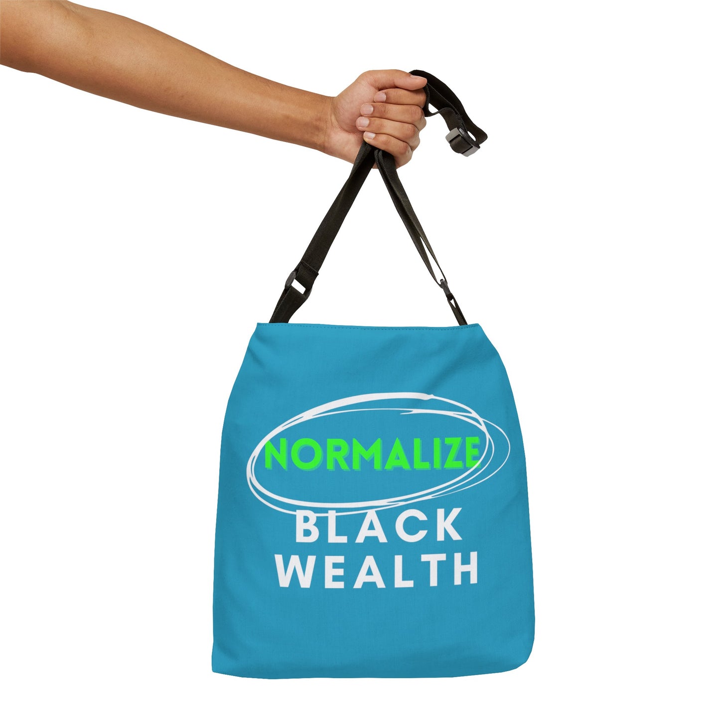 Turquoise Adjustable Tote Bag