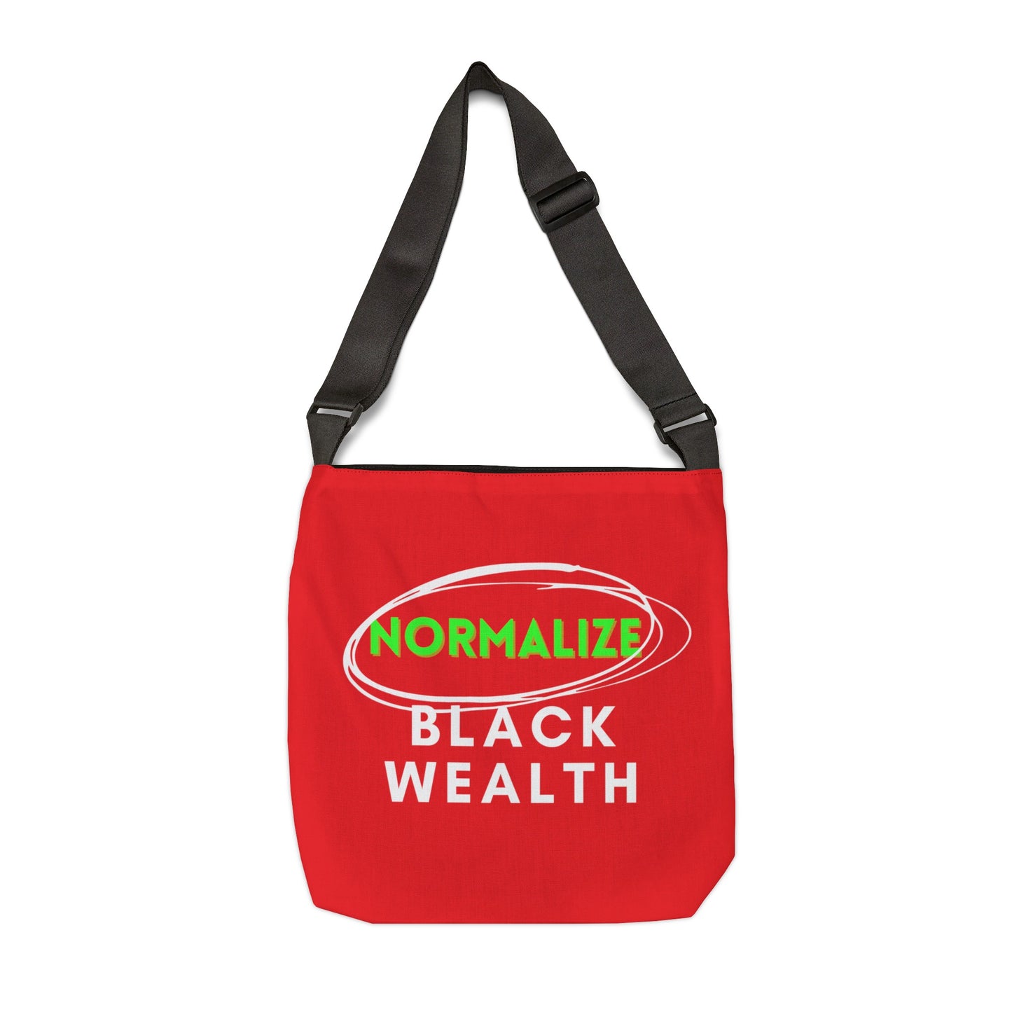 Red w/white logo Adjustable Tote Bag