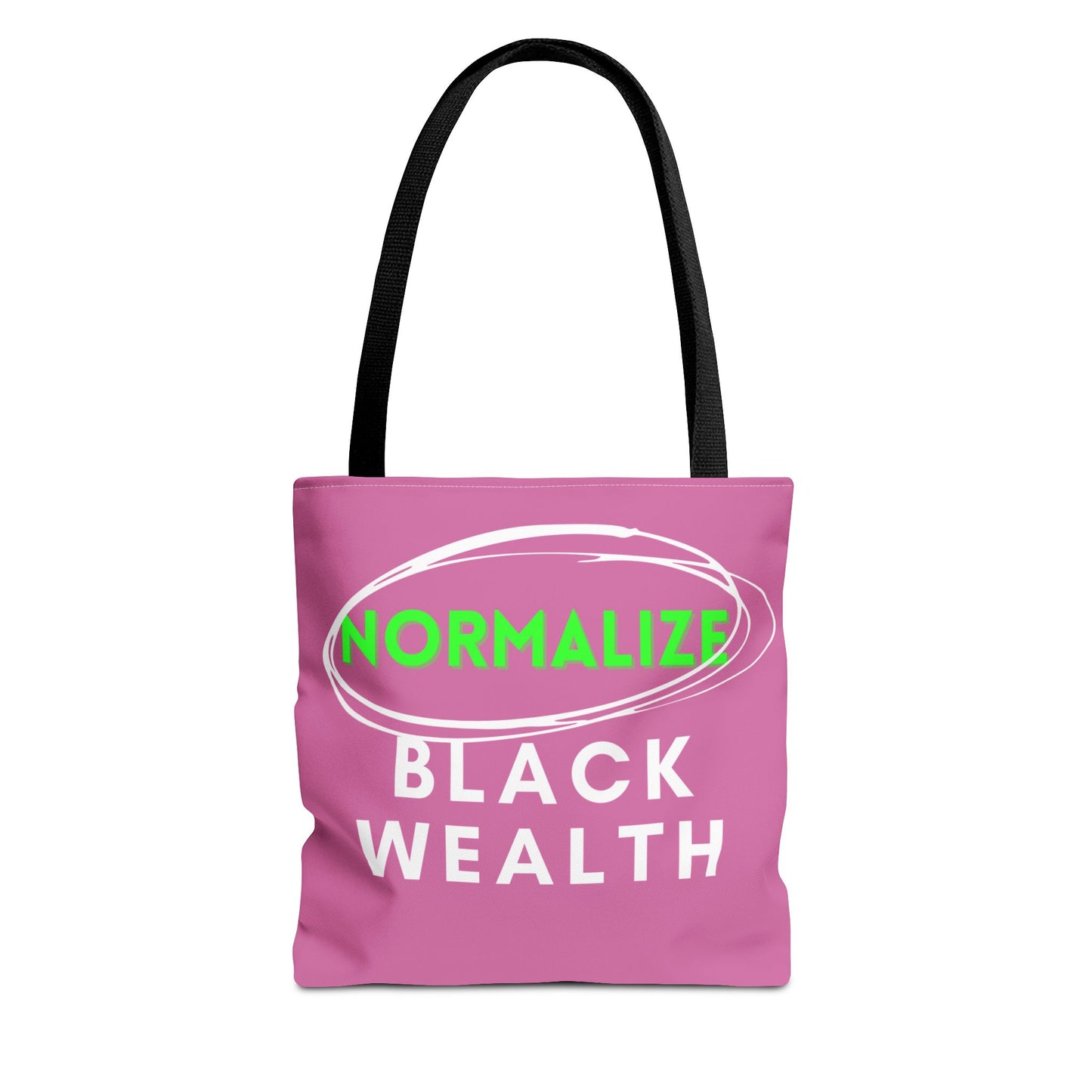 Normalize Black Wealth Tote Bag - Empowering Pink Eco-Friendly Carrier