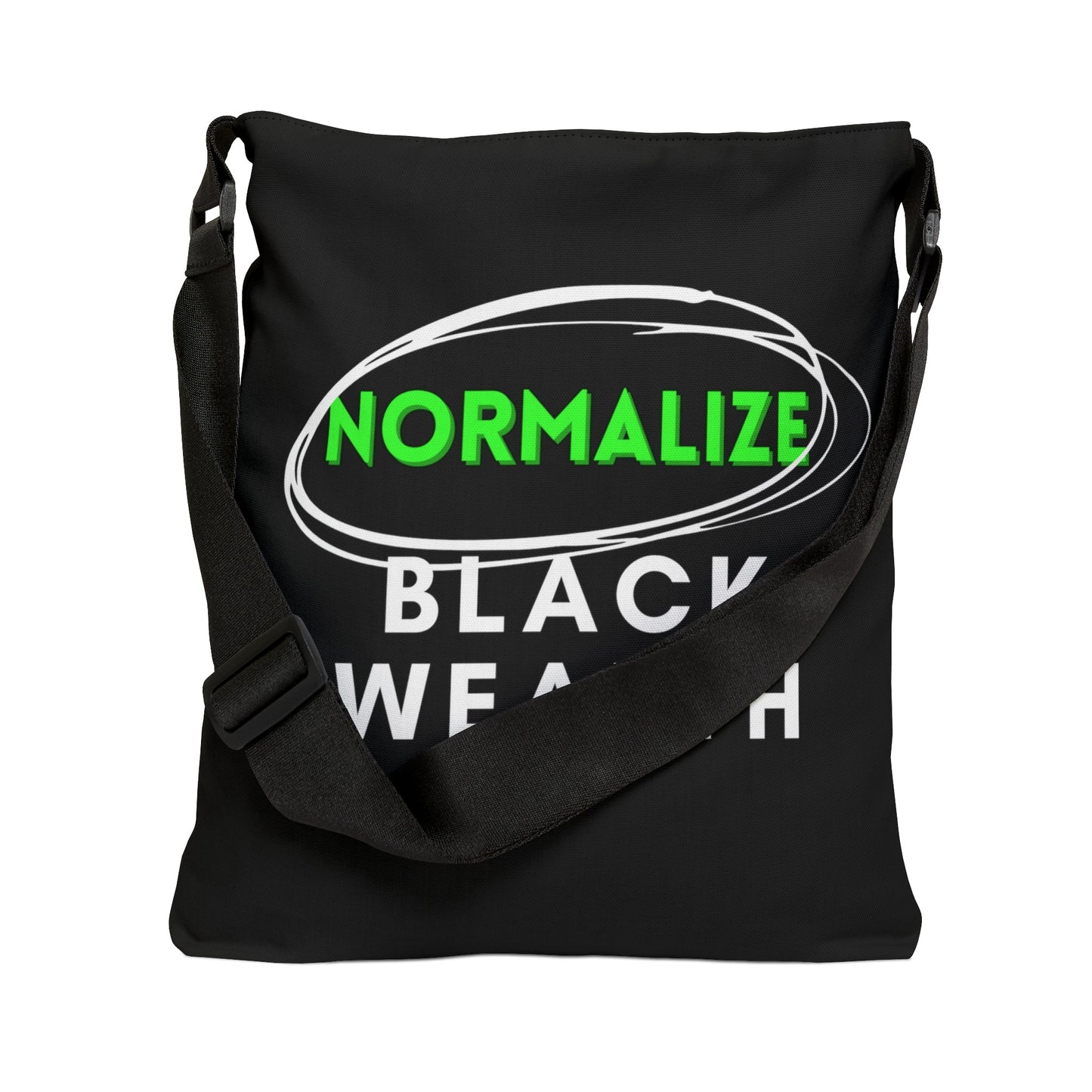 Black Adjustable Tote Bag