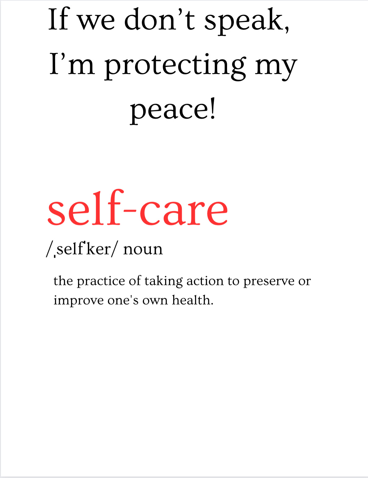 Self-Care Tee